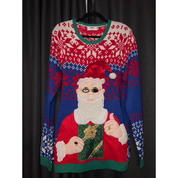 Ugly Christmas Sweater Xmas Size Large - Picture 1 of 3